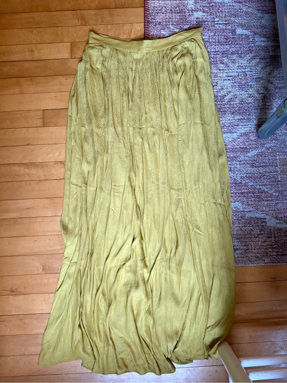 ANTHROPOLOGIE Chartreuse Skirt